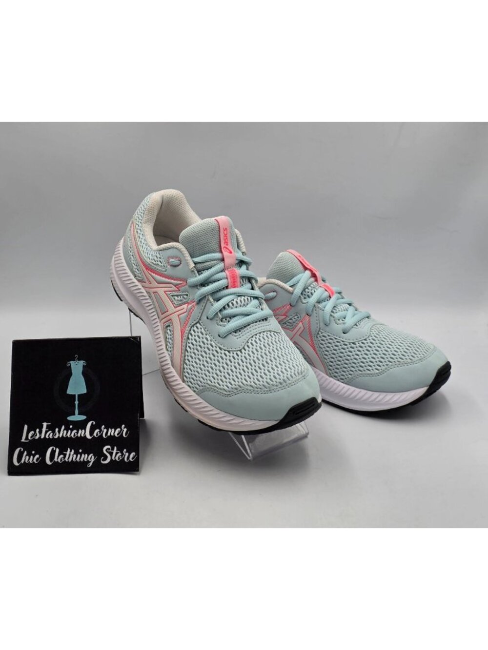 Asics Women's Aqua Pink Contend 7 Lightweight Running Shoes Size 7 3786 - Picture 12 of 16